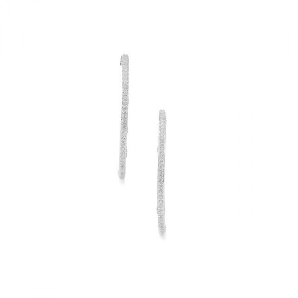 Brincos de Prata com Zircão Branco Contraste: Cabeca de Veado (800)