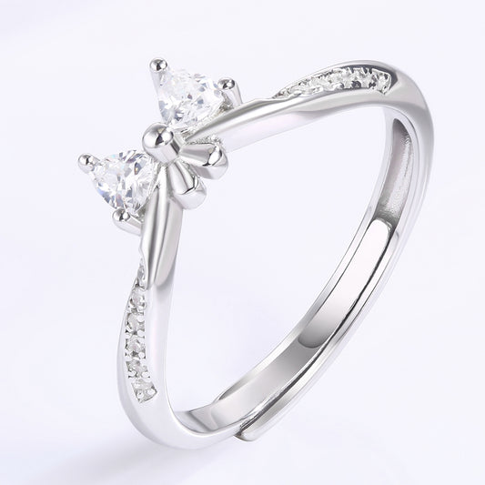 Anel de Liga de Ouro com Cristal Emporia® Branco