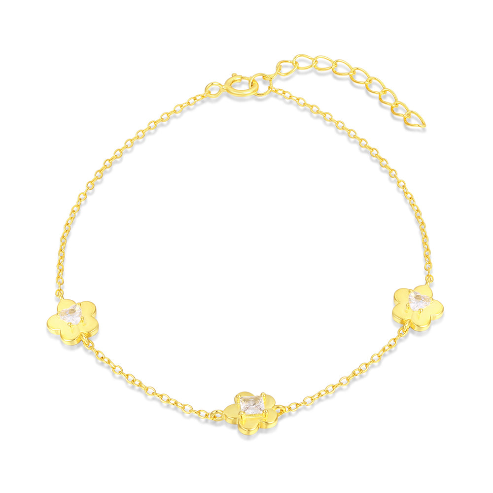 Pulseira de Liga de Ouro com Cristal Emporia® Branco