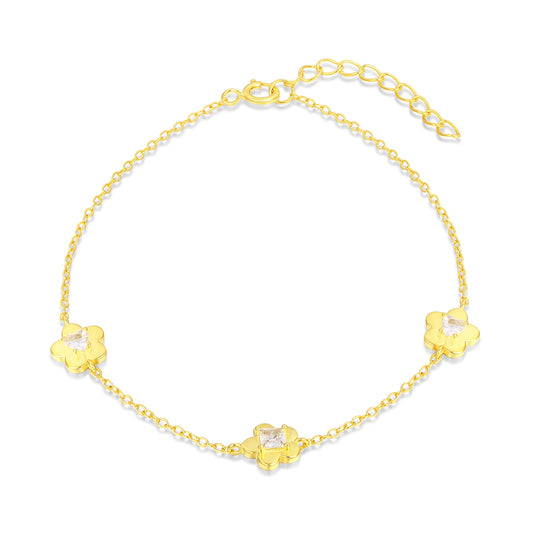 Pulseira de Liga de Ouro com Cristal Emporia® Branco