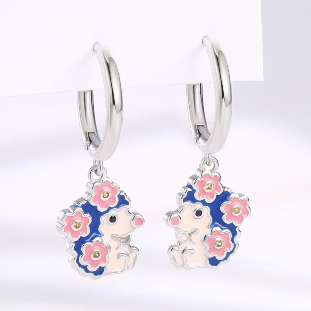 Brincos de Liga de Ouro com Cristal Emporia® Azul