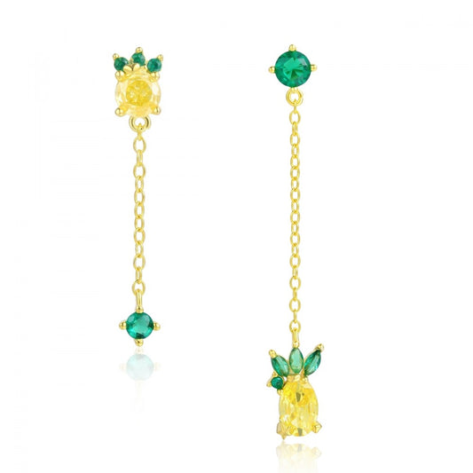 Brincos de Liga de Ouro com Cristal Emporia® Verde