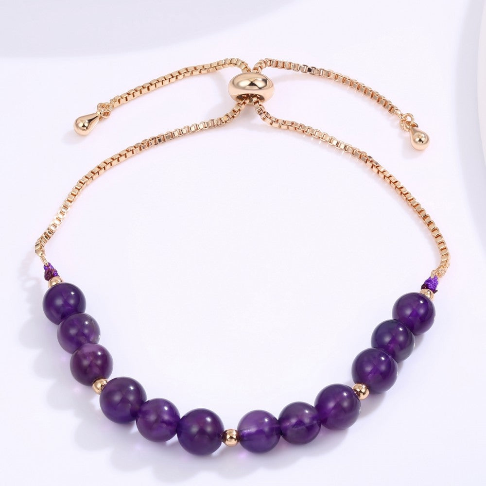 Pulseira de Liga de Ouro com Cristal Emporia® Roxo