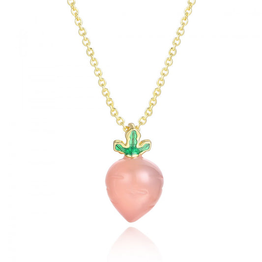 Colar de Liga de Ouro com Cristal Emporia® Rosa