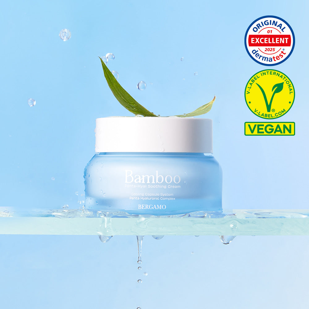BERGAMO Bamboo Creme facial calmante 5 em 1 com ácido hialurónico – 50 g