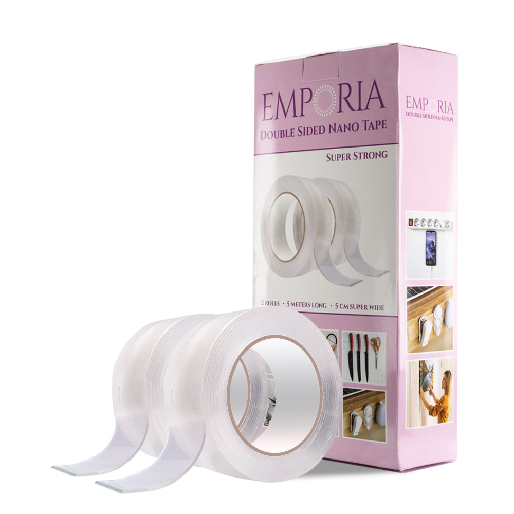 Fita adesiva Emporia NanoTape de dupla face reutilizável