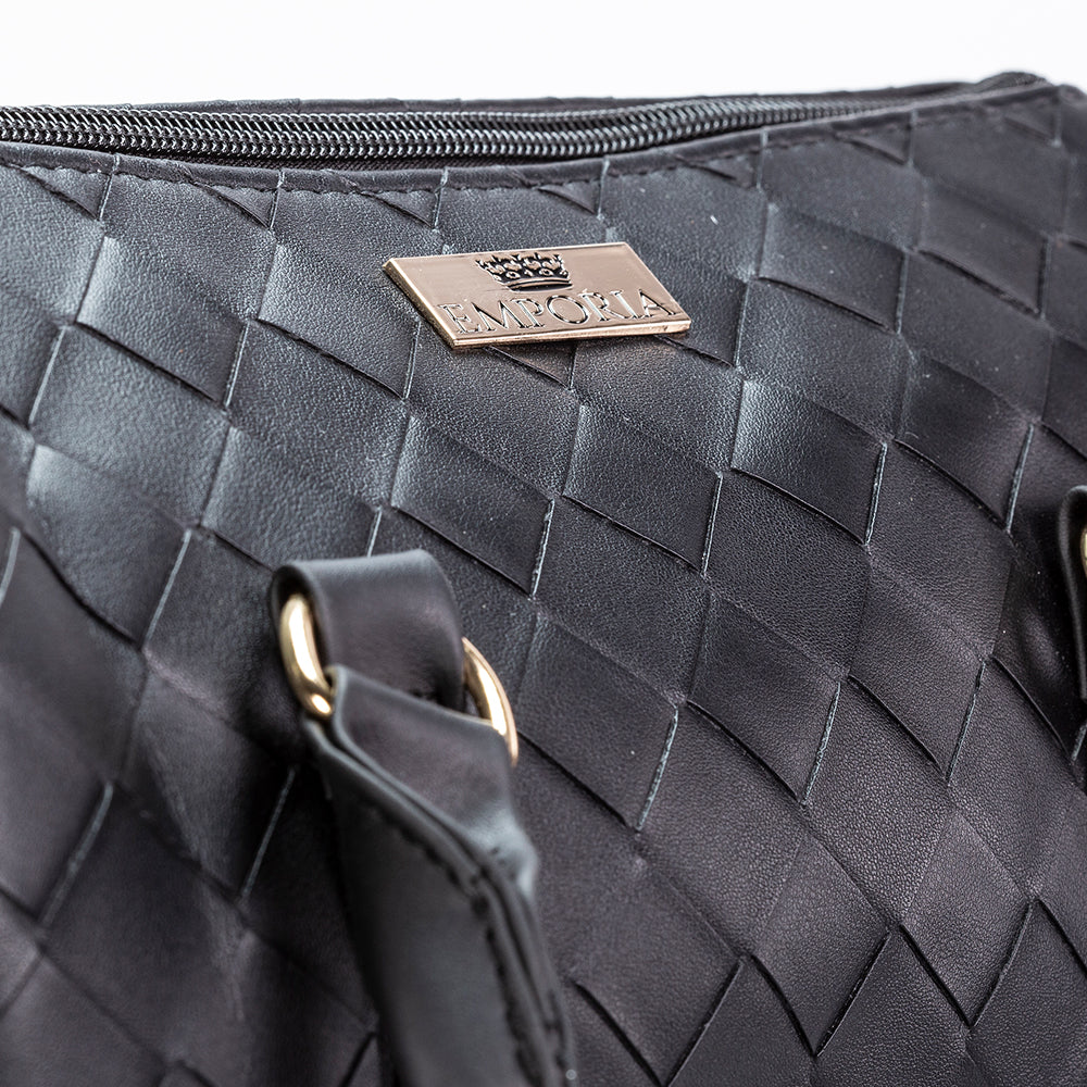 Coleção primavera Emporia 2025 - “Eclipse Onyx”, conjunto de 6 peças para malas; preto