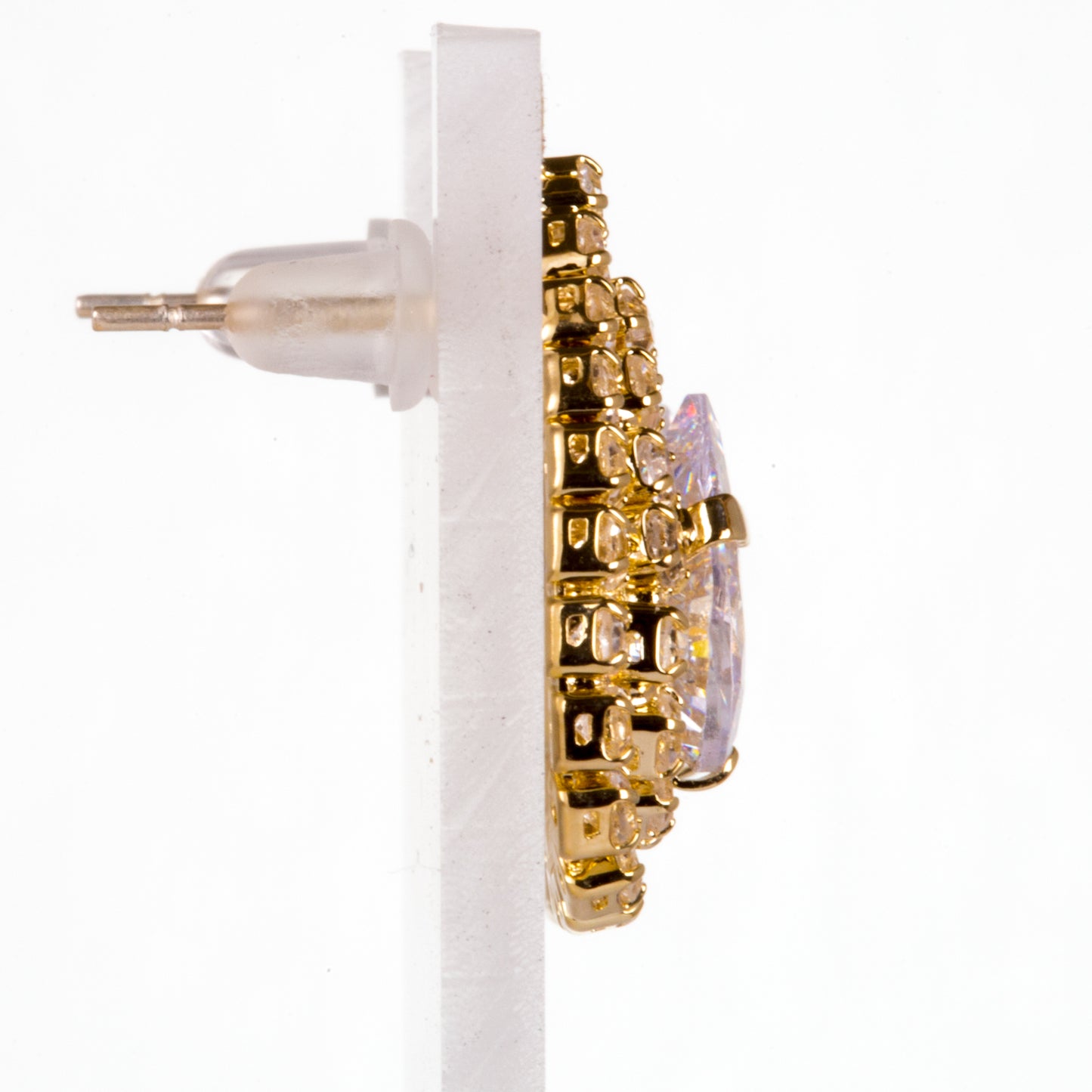 Conjunto de Liga de Ouro com Cristal Emporia® Branco