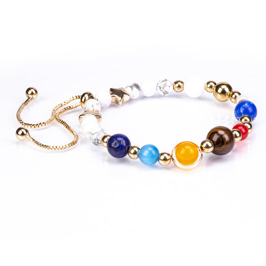 Pulseira de Liga de Ouro com Cornalina e Olho de Tigre