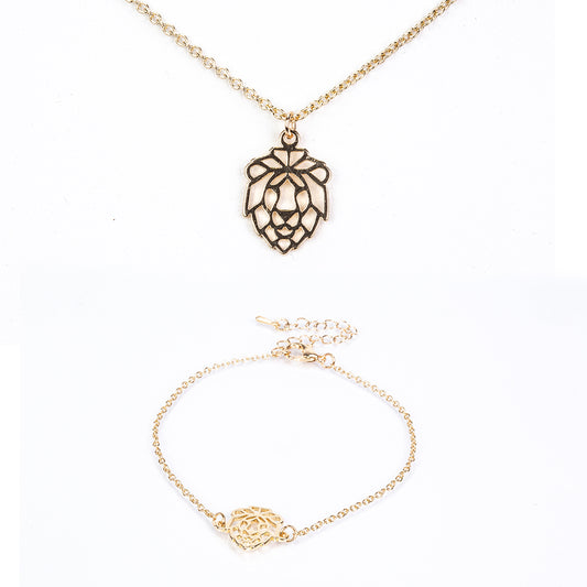 Conjunto de Liga de Ouro ( Colar+Pulseira )