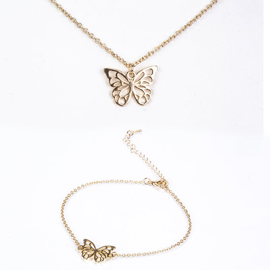 Conjunto de Liga de Ouro ( Colar+Pulseira )