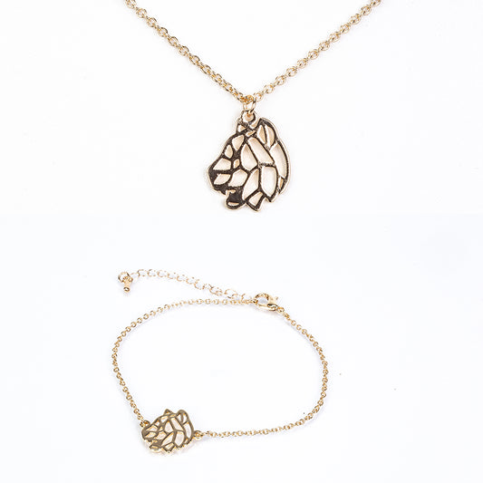 Conjunto de Liga de Ouro ( Colar+Pulseira )