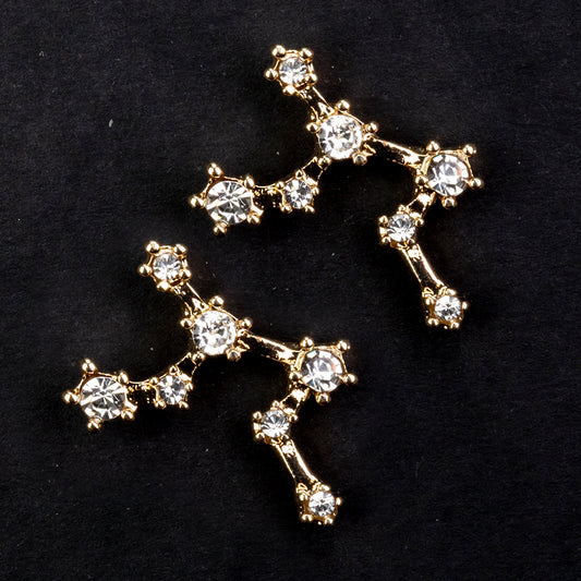 Virgem Brincos de Liga de Ouro com Cristal Emporia® Branco