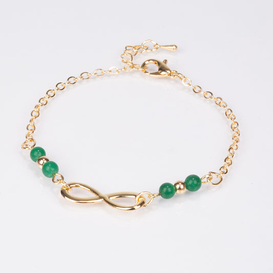 Pulseira de Liga de Ouro com Esmeralda