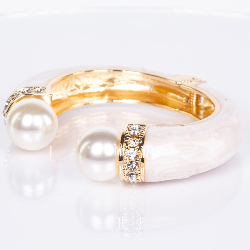 Pulseira de Liga de Ouro com Cristal Emporia® Branco