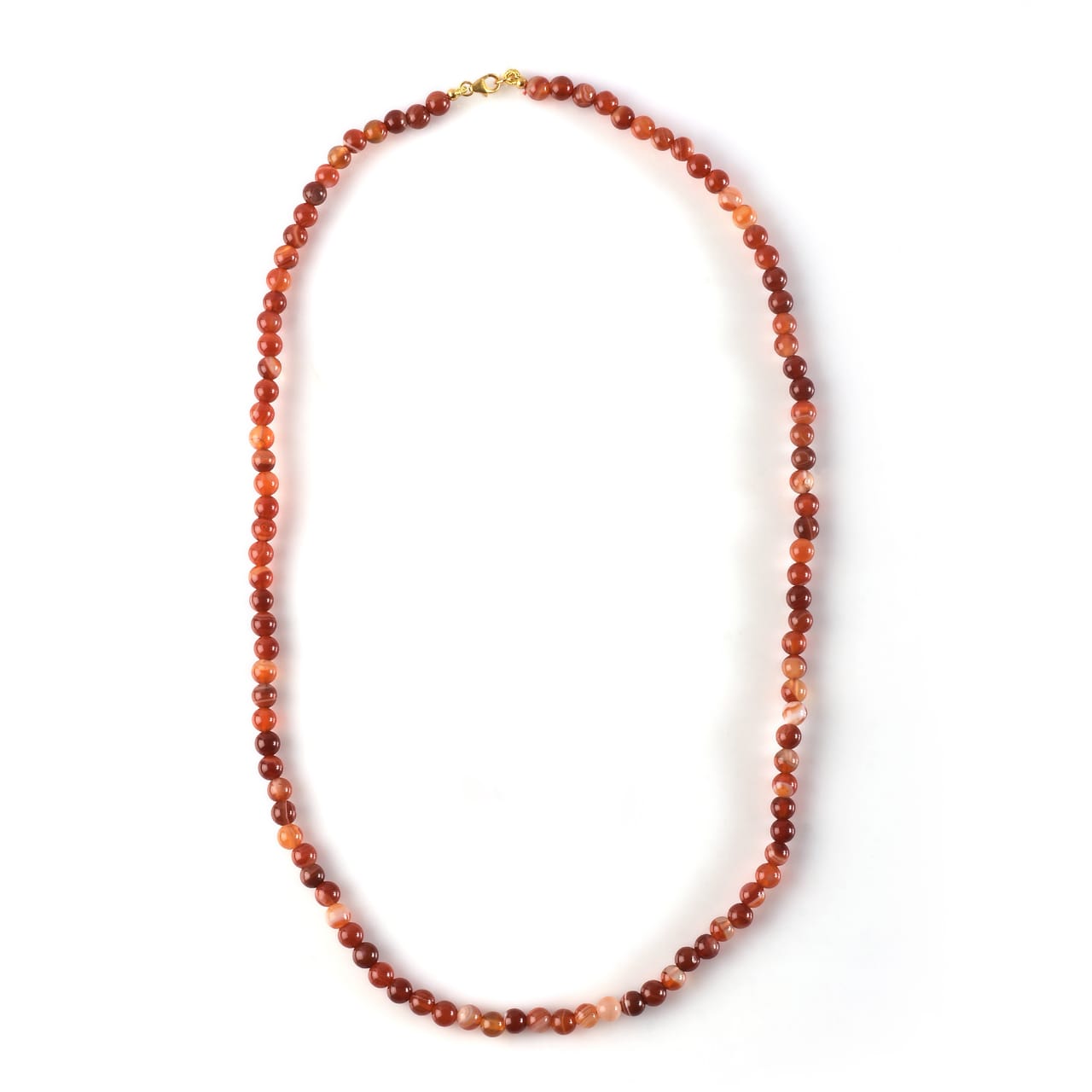 Conjunto de Prata com Banho de Ouro com Ágata Vermelha ( Colar+Brincos+Pulseira )