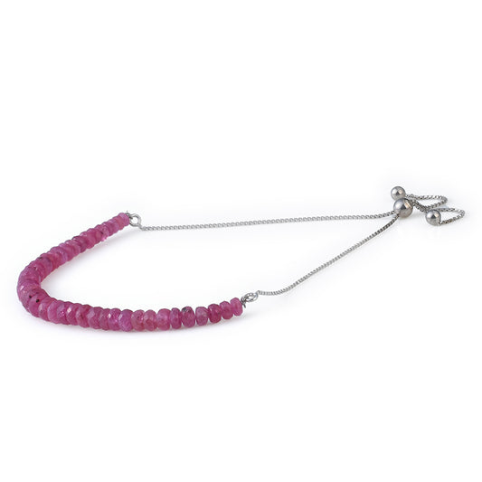 Pulseira de Prata com Rubi de Moçambique