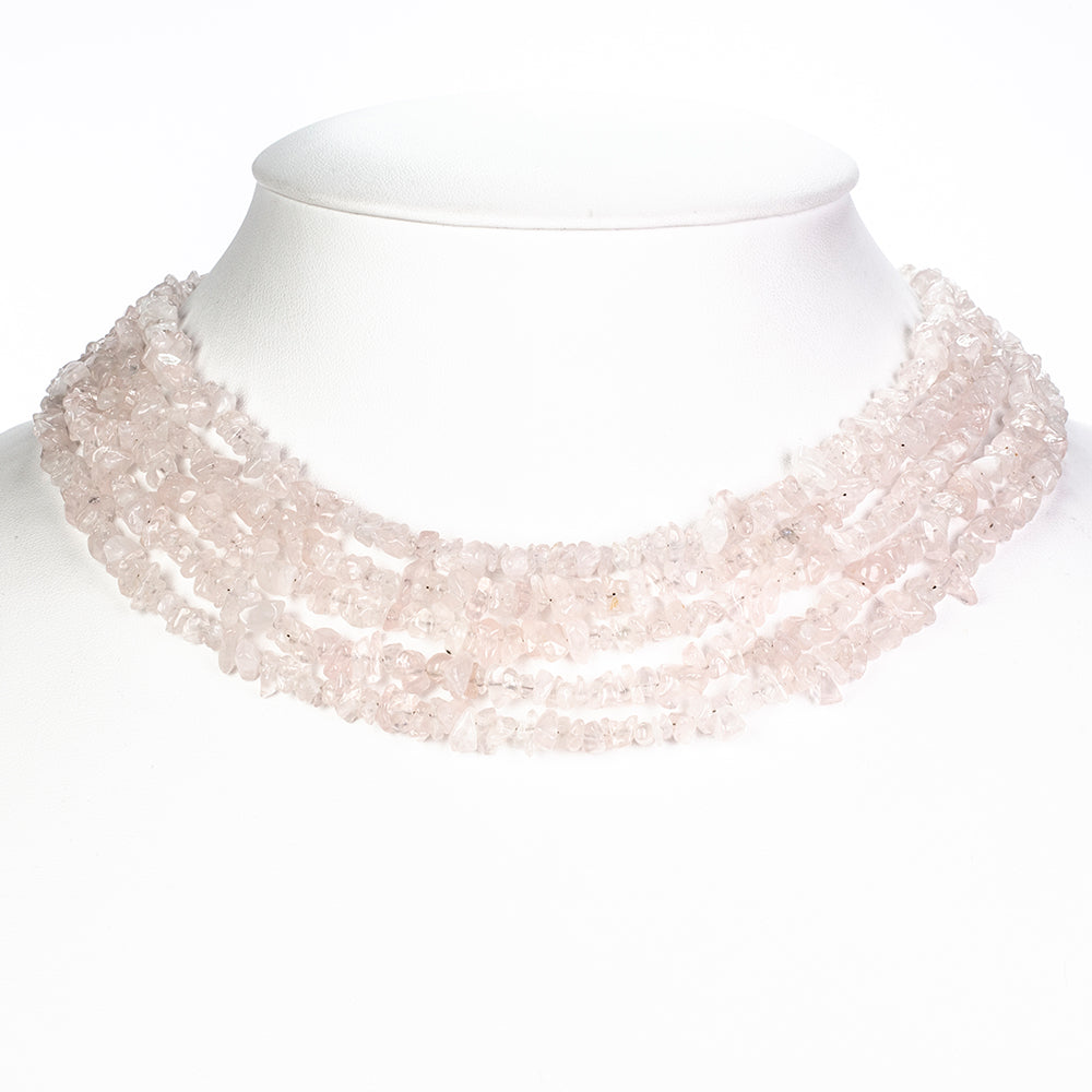 Colar com Quartzo Rosa