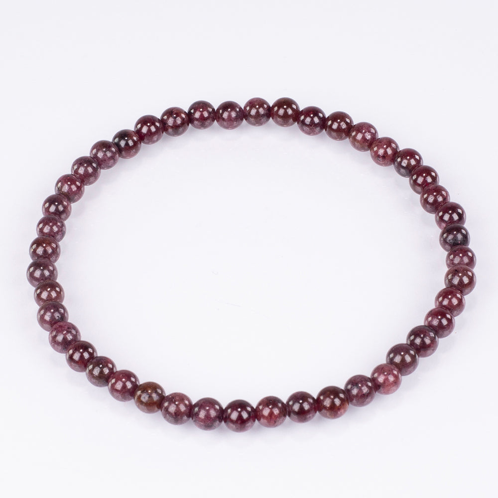 Conjunto com Quartzo Rosa e Granada Vermelha ( Pulseira )