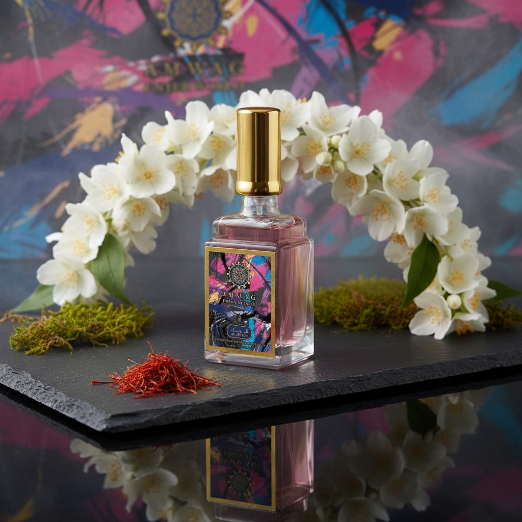 30 ml Eau de Perfume Amwaj Enter World Fragrância Picante de Jasmim para Mulheres