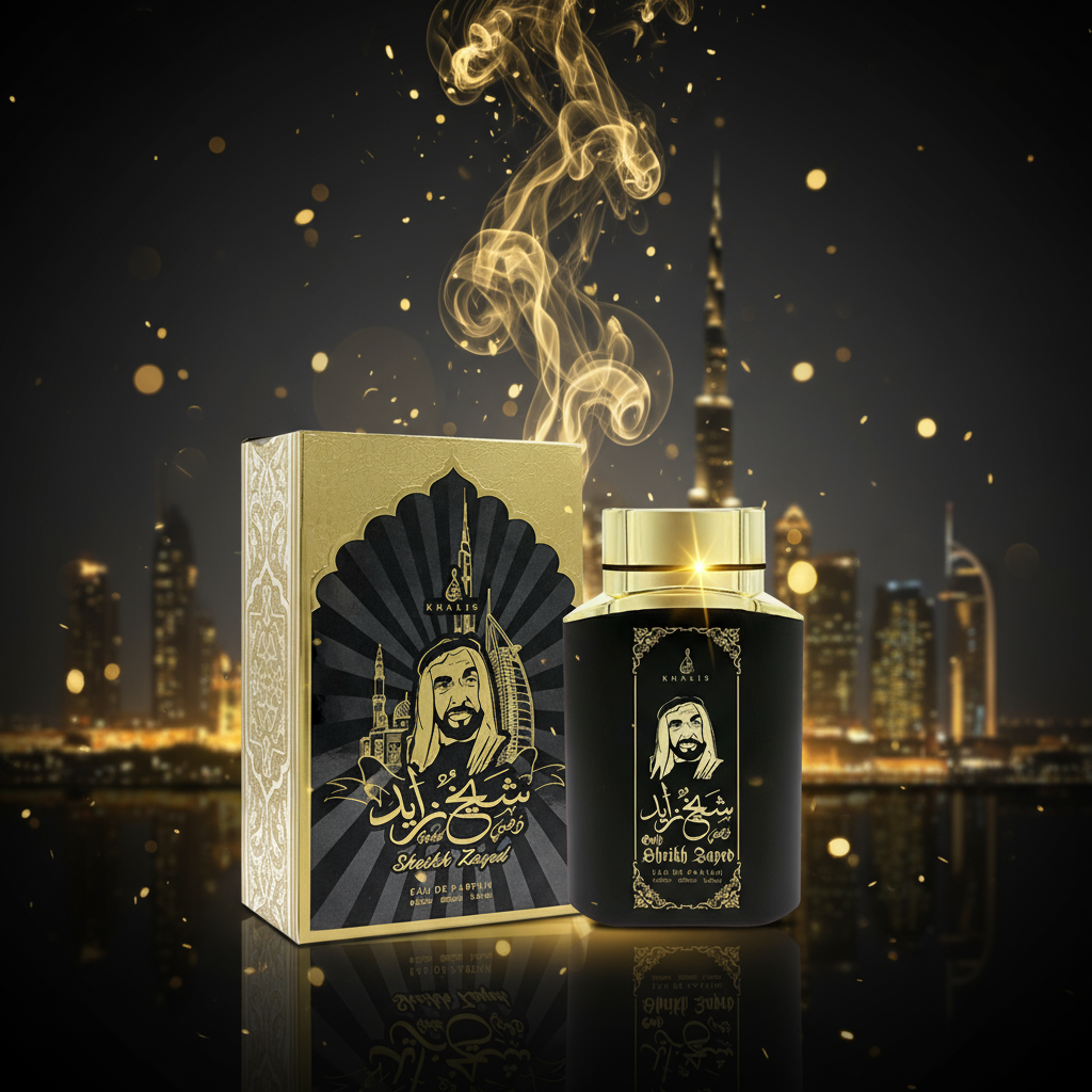 100 ml de Eau de Perfume SHEIKH ZAYED GOLD Fragrância Amadeirada Picante para Homem