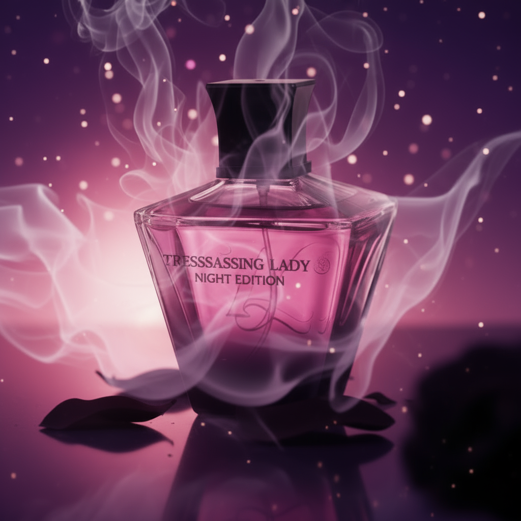 100 ml Eau de Perfume "Trespassing Lady Night Edition" Fragrância Floral- Picante para Mulheres