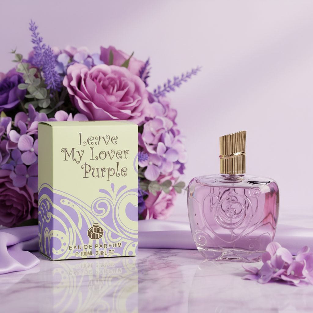 100 ml EDP LEAVE MY LOVER PURPLE, fragrância oriental - baunilha para mulher