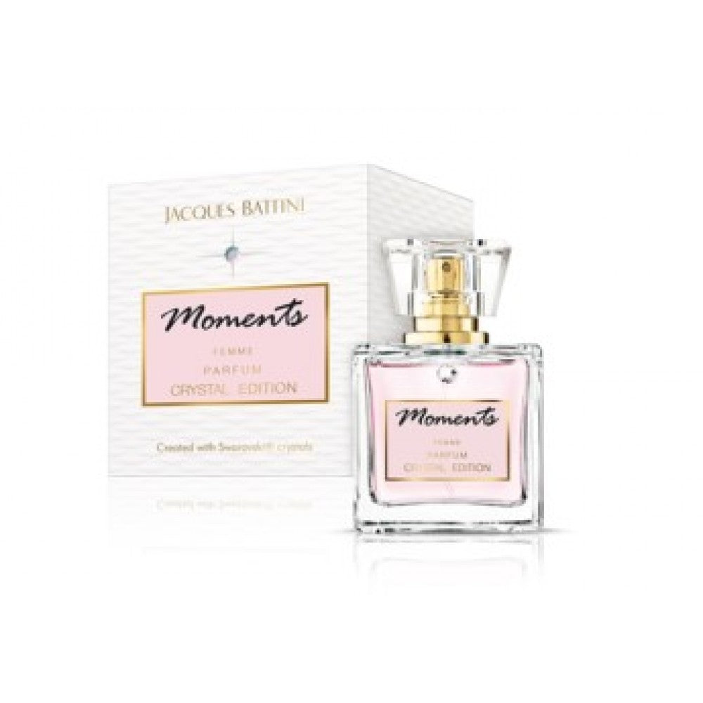50 ml EDP, Jacques Battini Moments fragrância amadeirada - floral para mulher