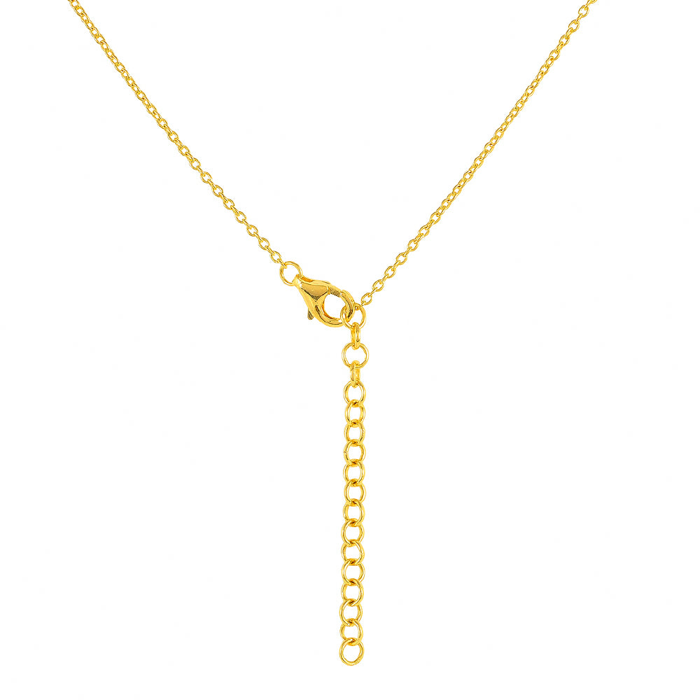 Colar de Prata com Banho de Ouro com Opala Rosa Néon da Etiópia e Topázio Branco Contraste: Cabeca de Veado (800)