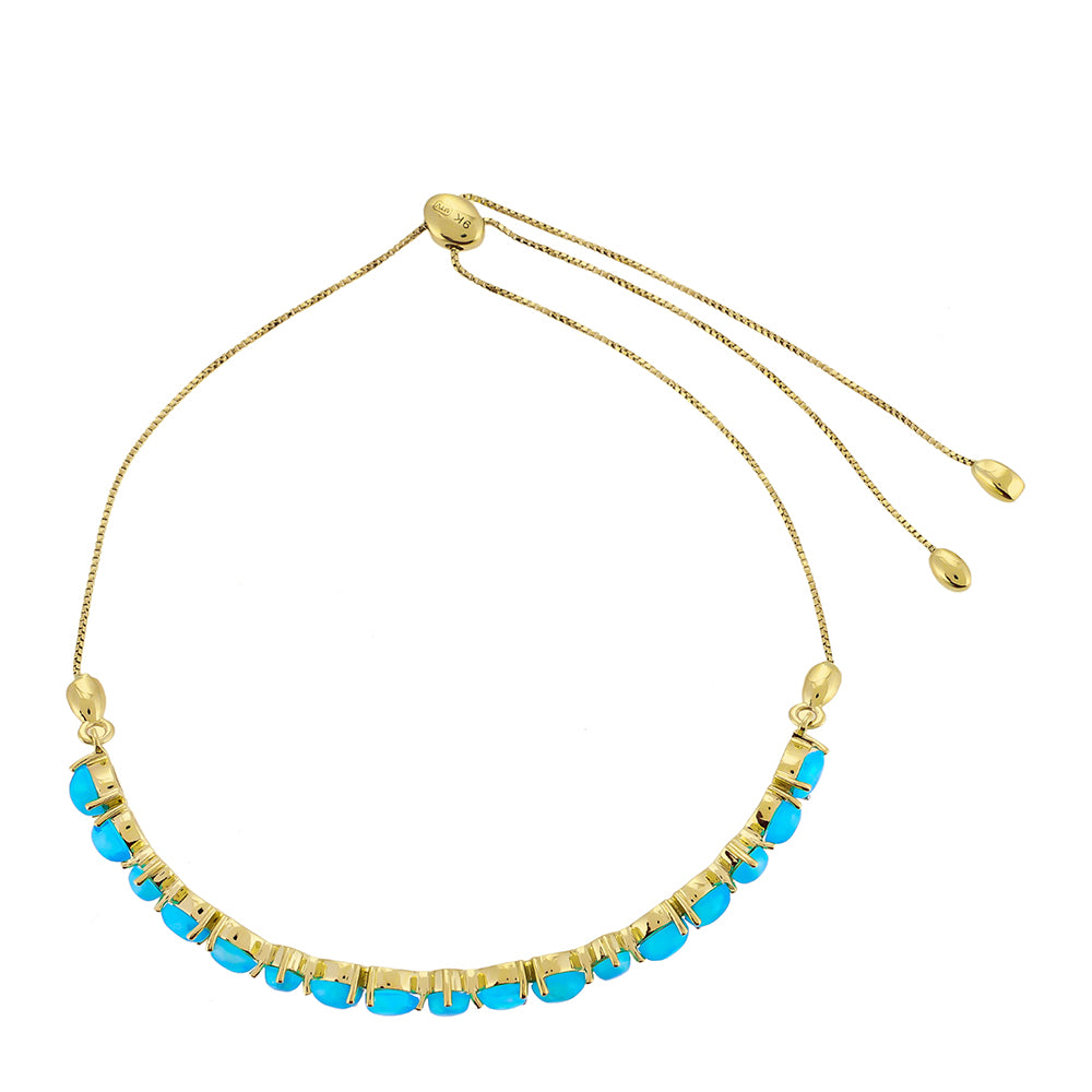 Pulseira de Ouro com Opala Azul da Etiópia Contraste: Cruz missionária