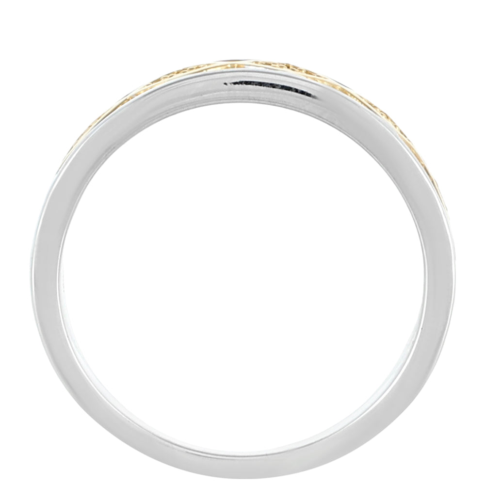 Anel de Prata com Banho de Ouro com Diamante Verde Veronese Contraste: Cabeca de Veado (800)