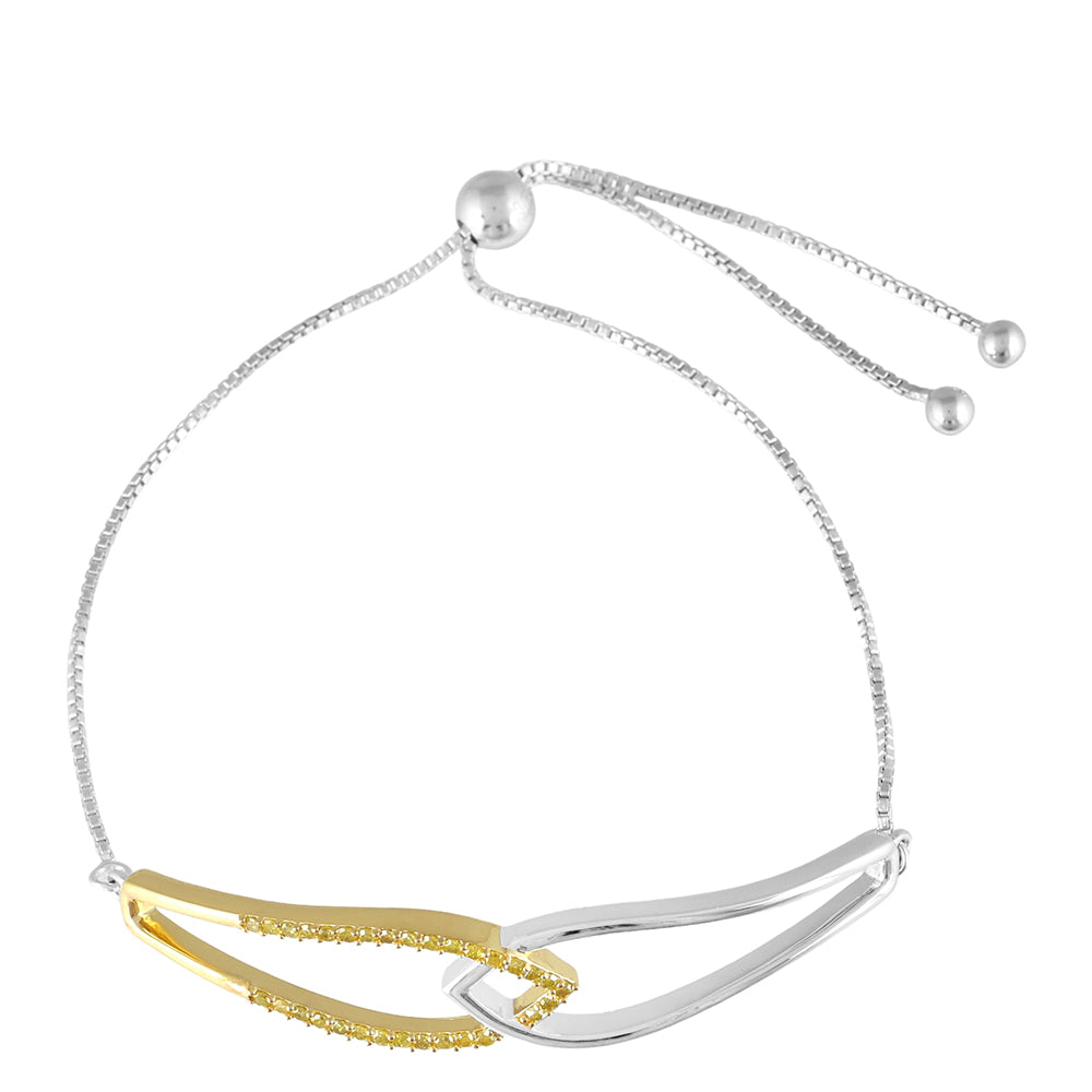 Pulseira de Prata com Banho de Ouro com Diamante Verde Veronese Contraste: Cabeca de Veado (800)