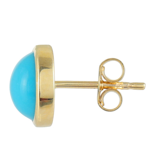 Brincos de Ouro com Turquesa Bela Adormecida Contraste: Cruz missionária