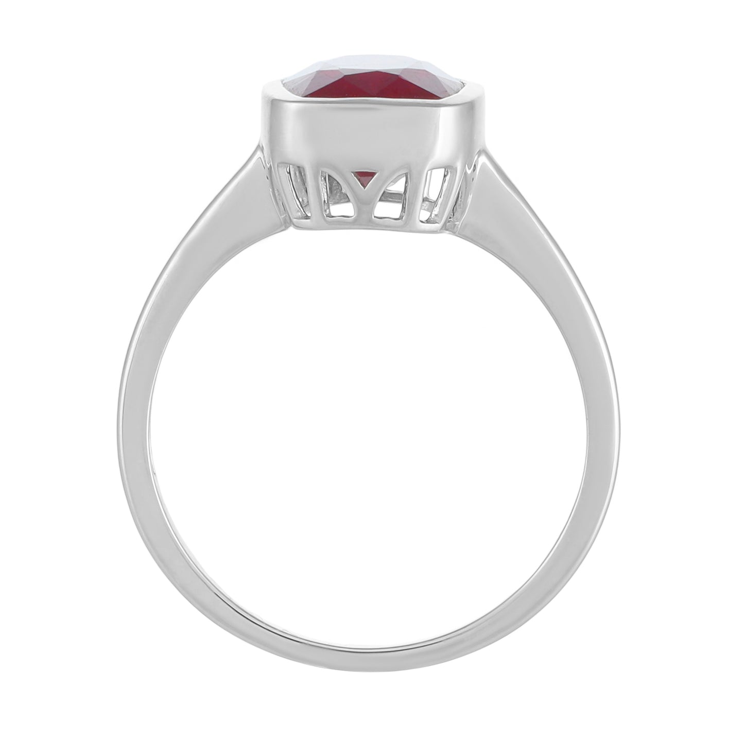 Anel de Prata com Rubi da Tailândia