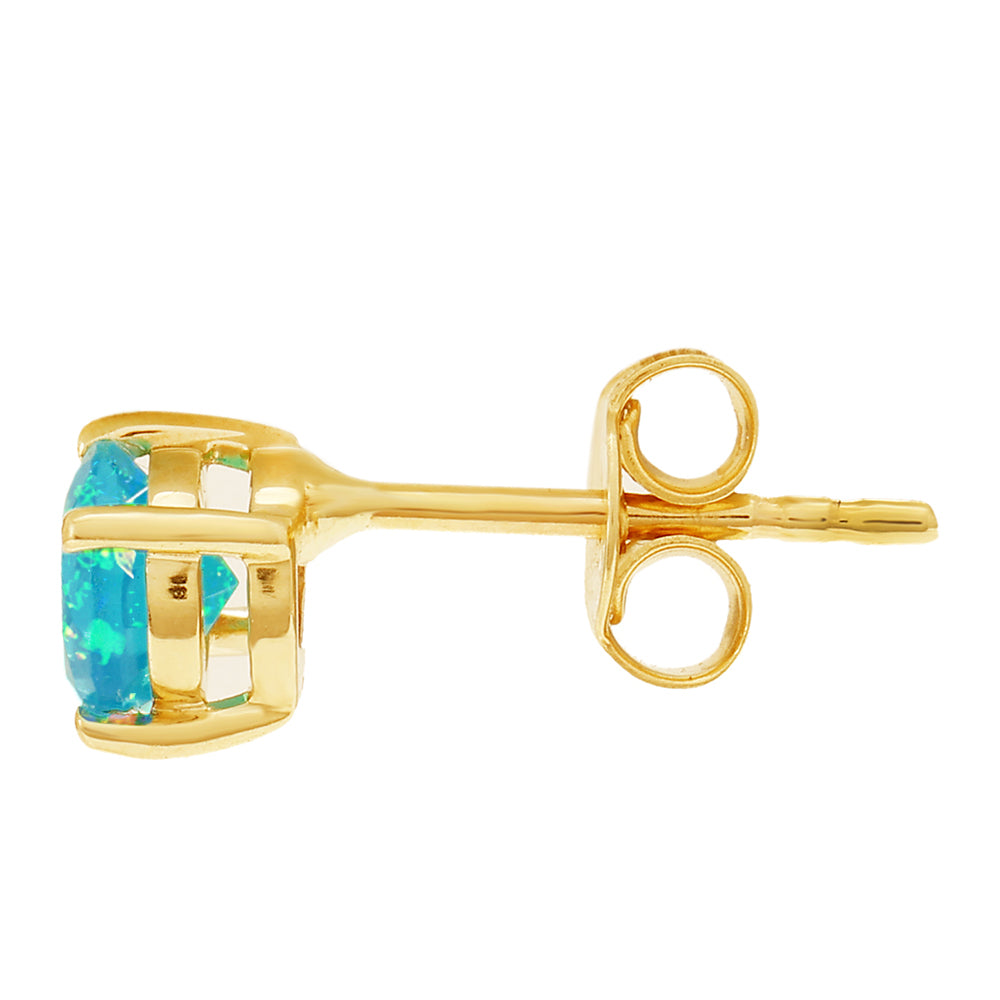 Brincos de Ouro com Opala Azul Paraib da Etiópia Contraste: Cruz missionária