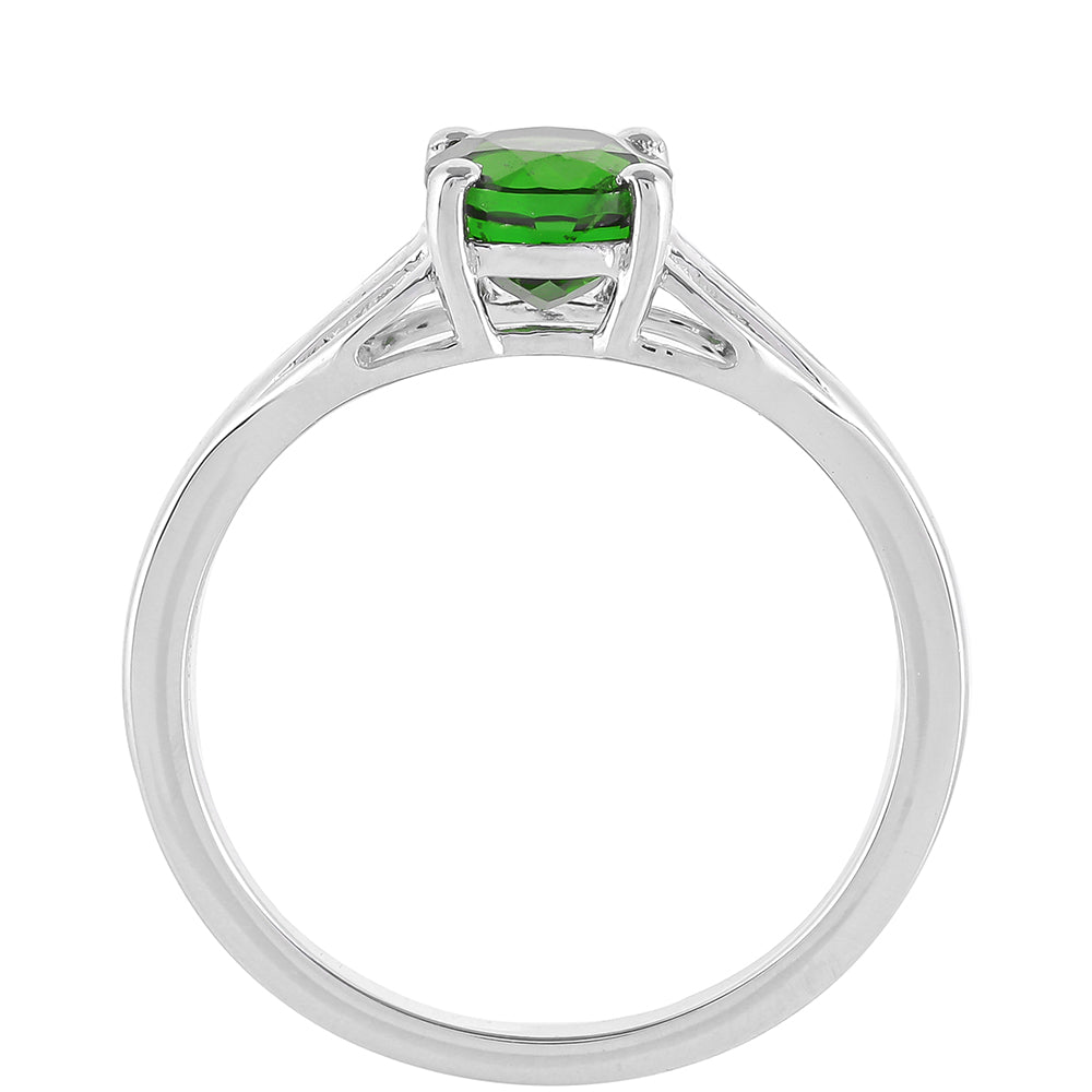 Anel de Prata com Diópsido Crómio