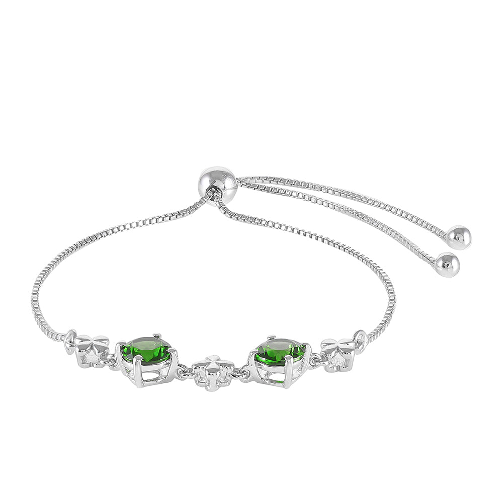 Pulseira de Prata com Diópsido Crómio Contraste: Cabeca de Veado (800)