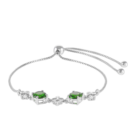 Pulseira de Prata com Diópsido Crómio Contraste: Cabeca de Veado (800)