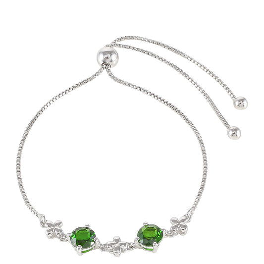 Pulseira de Prata com Diópsido Crómio Contraste: Cabeca de Veado (800)