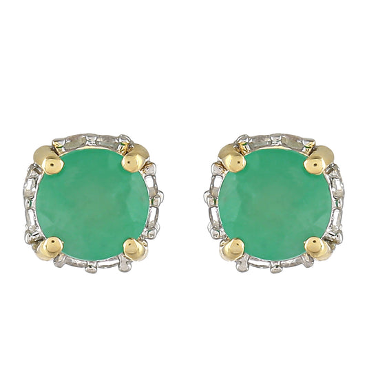 Brincos de Ouro com Esmeralda do Brasil e Topázio Branco Contraste: Cruz missionária