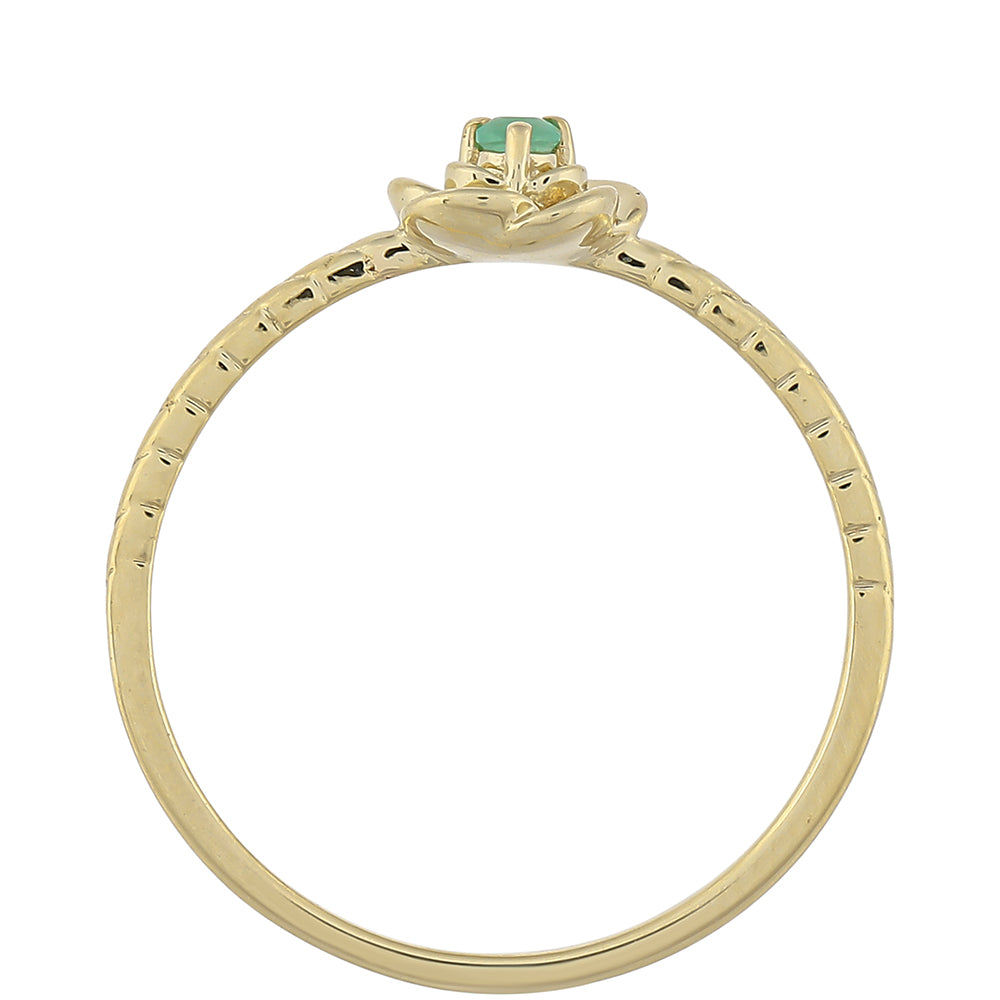 Anel de Ouro com Esmeralda do Brasil Contraste: Cruz missionária