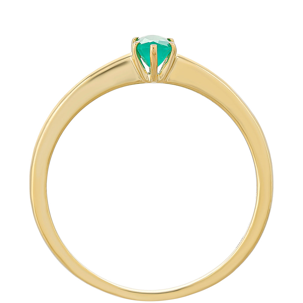 Anel de Ouro com Esmeralda do Brasil Contraste: Cruz missionária