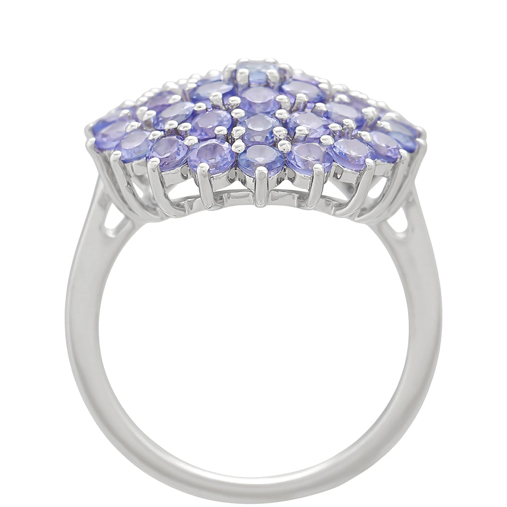 Anel de Prata com Tanzanite AAA Contraste: Cabeca de Veado (800)