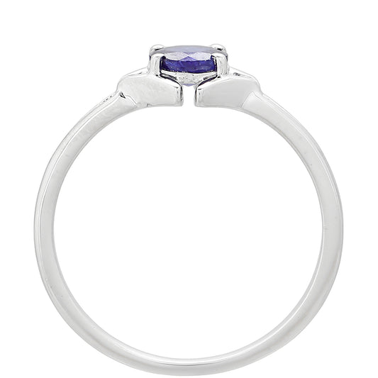 Anel de Prata com Safira da Tailândia