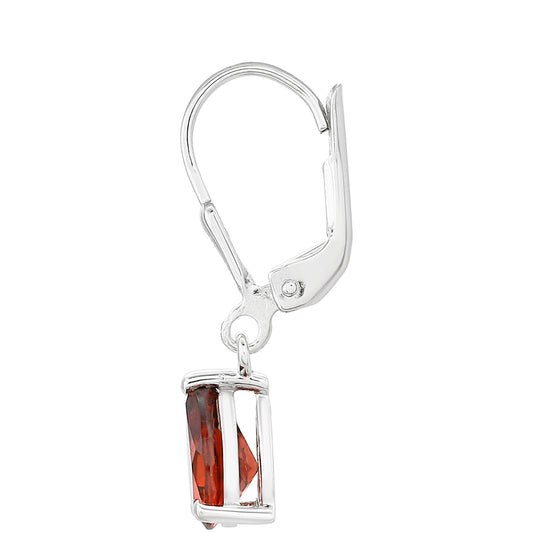 Brincos de Prata com Granada