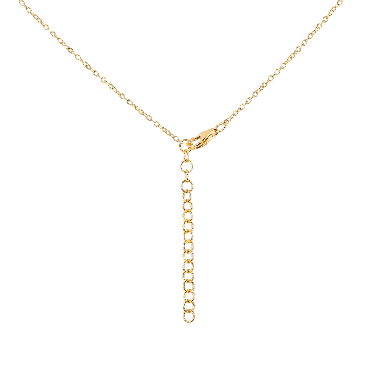 Colar de Prata com Banho de Ouro com Turquesa Bela Adormecida e Topázio Branco Contraste: Cabeca de Veado (800)