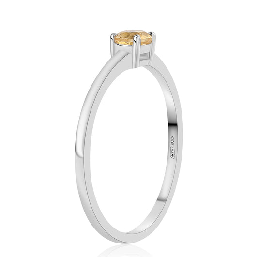 Anel de Prata com Citrino