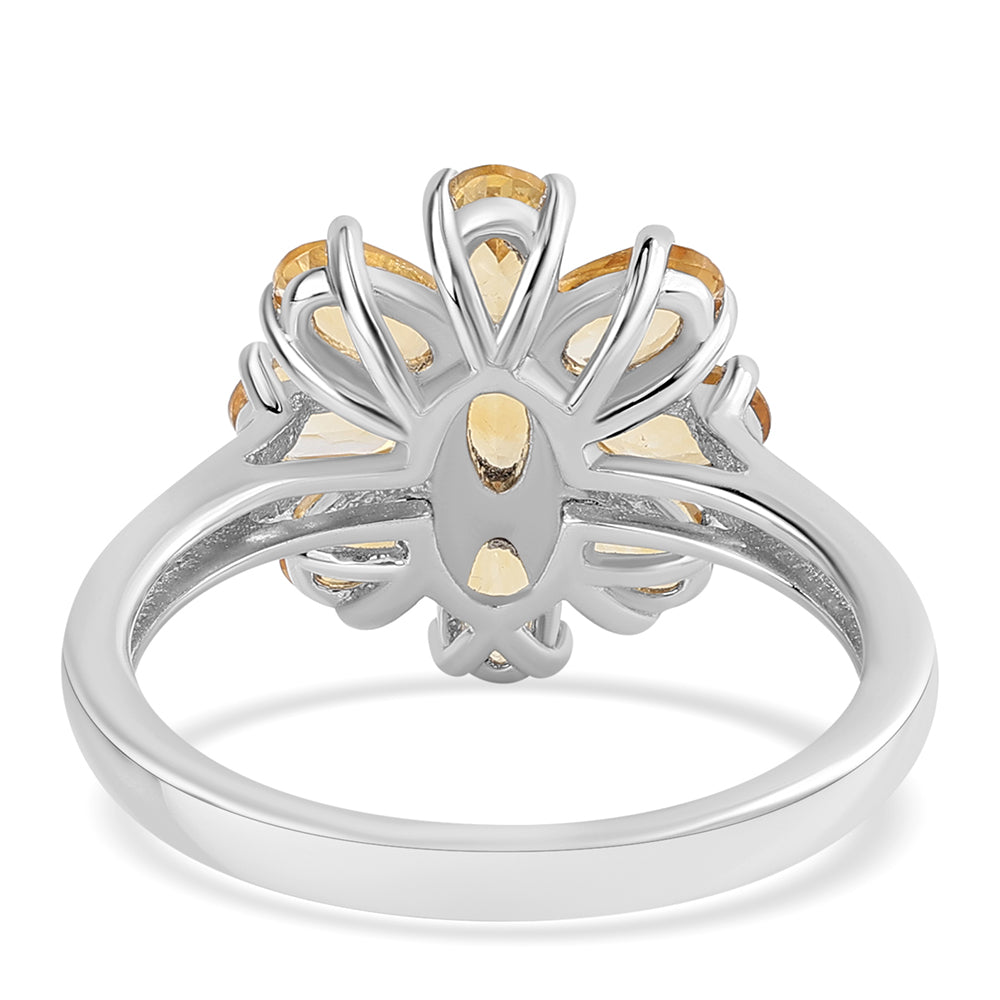 Anel de Prata com Citrino Contraste: Cabeca de Veado (800)