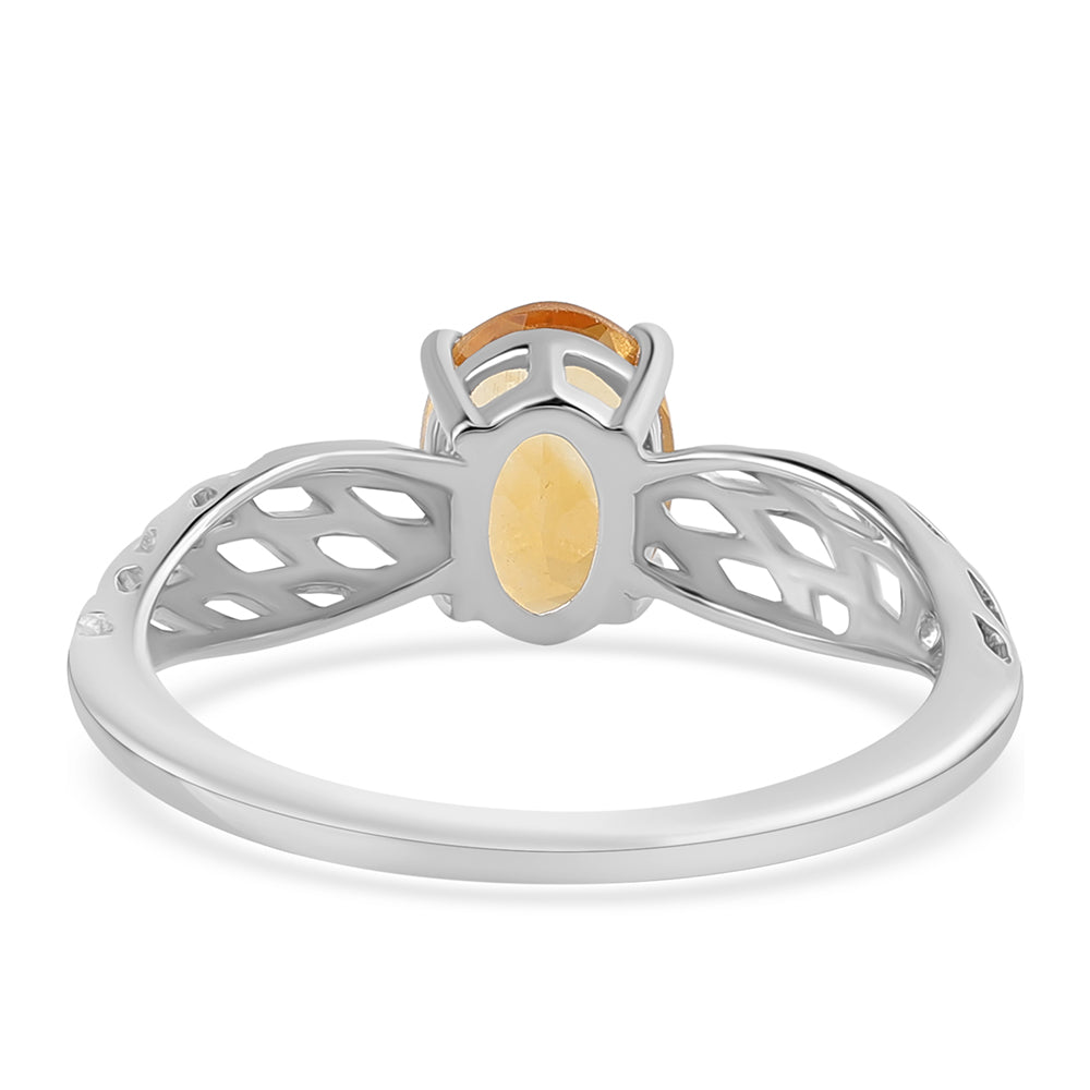 Anel de Prata com Citrino