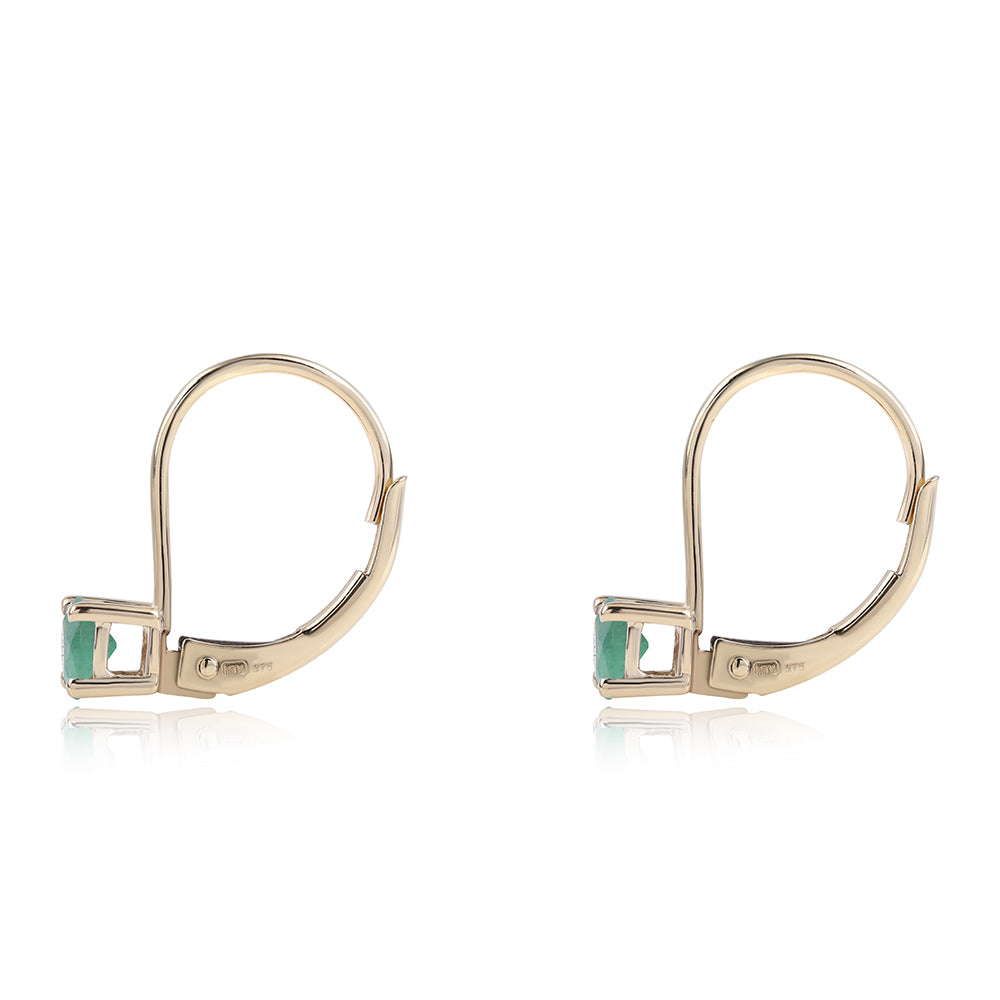 Brincos de Ouro com Esmeralda do Brasil Contraste: Cruz missionária